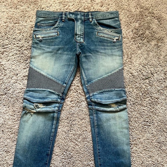 Balmain Other - Balmain Biker Denim Jeans